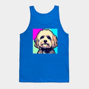 Poodle Cross Pop Art Cockerpoo Tank Top